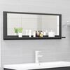vidaXL Badspiegel Grau 100x10,5x37 cm Holzwerkstoff