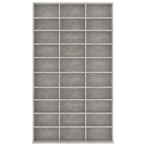 vidaXL CD-Schrank Betongrau 102x16x177,5 cm Holzwerkstoff