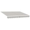 vidaXL Markisenersatzstoff Hellgrau und Wei&szlig; 581 x 295 cm Polyester