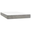 vidaXL Taschenfederkernmatratze Mittel Hellgrau 120x220x20 cm Samt