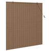 vidaXL Rollo mit Vorh&auml;ngen Braun 150 x 160 cm Bambus