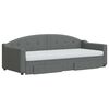 vidaXL Tagesbett Ausziehbar mit Schubladen Dunkelgrau 80x200 cm Stoff