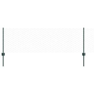 vidaXL Sechseckzaun mit Pfosten 10 x 0,6 m PVC-beschichteter Stahl