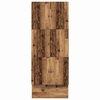 vidaXL Aufbewahrungsbettgestell Altholz 90 cm Holzwerkstoff