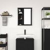 vidaXL Bad-Wandschrank mit Spiegel Schwarz Eichen-Optik 50x21x60 cm