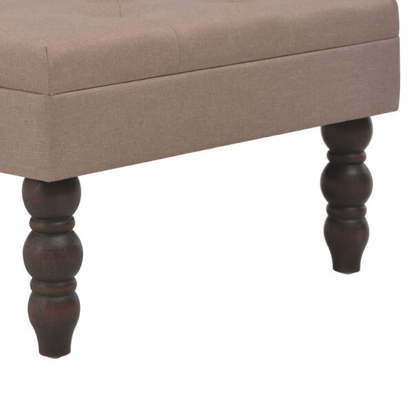 vidaXL Hocker Braun 60 x 60 x 36 cm Polyester