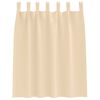 vidaXL Verdunkelungs-Vorh&auml;nge mit Ringen 2 pcs Creme 140 x 140 cm