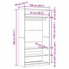 vidaXL Kleiderschrank Grau Sonoma 100x50x200 cm Holzwerkstoff
