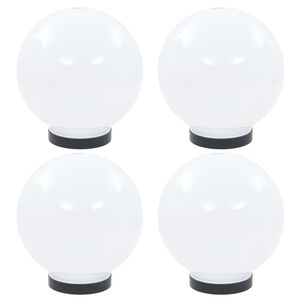 vidaXL LED-Gartenleuchten 4 Stk. Kugelf&ouml;rmig 20 cm PMMA