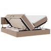 vidaXL Bett mit Stauraum und LED Cappuccino 200 x 200 cm Kunstleder