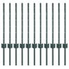 vidaXL Eingebetteter Zaunpfosten 11 Stk. Gr&uuml;n 100 cm