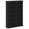 vidaXL CD Regal 2 Stk. Schwarz Eichen-Optik 60 x 17 x 92 cm