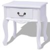 vidaXL Nachttisch Wei&szlig; MDF