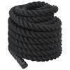 vidaXL Kampfseil Schwarz 12 m 9 kg Polyester