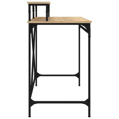 vidaXL Schreibtisch Sonoma-Eiche 100x50x90 cm Holzwerkstoff und Eisen