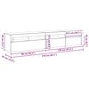 vidaXL TV-Schr&auml;nk 2 pcs Schwarz Eichen-Optik 210 x 35 x 40 cm