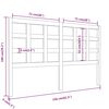 vidaXL Kopfteil Grau 156x4x100 cm Massivholz Kiefer
