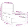 vidaXL Boxspringbett mit Matratze Blau 100x200 cm Stoff