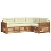 vidaXL Outdoor-Sofagarnitur 4 stk. Natur und Creme