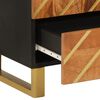 vidaXL Highboard Braun und Schwarz 60x33,5x100 cm Massivholz Mango