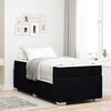 vidaXL Bettrahmen mit Matratze Schwarz 90 x 190 cm Stoff