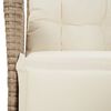 vidaXL 7-tlg. Garten-Essgruppe mit Kissen Beige Poly Rattan