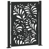 vidaXL Gartentor Schwarz 100x125 cm Stahl Wellendesign