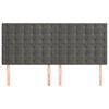 vidaXL Kopfteil Dunkelgrau 160 x 5 x 118/128 cm Samt