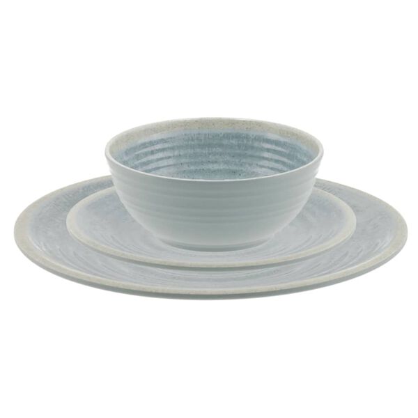 Travellife 12-tlg. Luxus Geschirr-Set D&eacute;nia Hellgrau