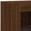 vidaXL Sideboards mit LED-Leuchten 3 Stk. Braun Eichen-Optik