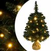 vidaXL K&uuml;nstlicher Weihnachtsbaum mit Beleuchtung & St&auml;nder Gr&uuml;n 60 cm