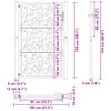 vidaXL Gartentor 100x150 cm Wetterfester Stahl Blattdesign