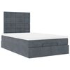 vidaXL Ottoman-Bett mit Matratzen Dunkelgrau 120x200 cm Samt