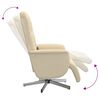 vidaXL Massagesessel mit Fu&szlig;teil Creme Stoff
