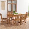 vidaXL 7-teiliges Garten-Ess-Set 160 x 80 cm Massivholz Teak