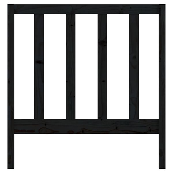 vidaXL Kopfteil Schwarz 95x4x100 cm Massivholz Kiefer