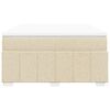 vidaXL Boxspringbett mit Matratze Creme 140x200 cm Stoff