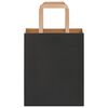 vidaXL Papiertragetaschen 250 Stk. mit Henkeln Schwarz 18x8x22 cm