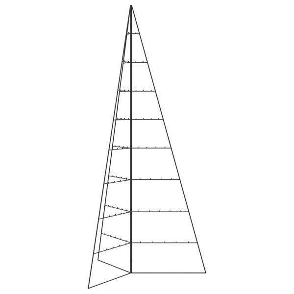 vidaXL Metall-Weihnachtsbaum zum Dekorieren Schwarz 210 cm