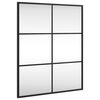 vidaXL Wandspiegel Schwarz 50x60 cm Rechteckig Eisen