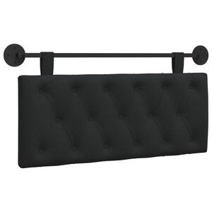 vidaXL H&auml;ngevorderseite Wandmontiert Schwarz 110 x 55 x 7 cm Stoff