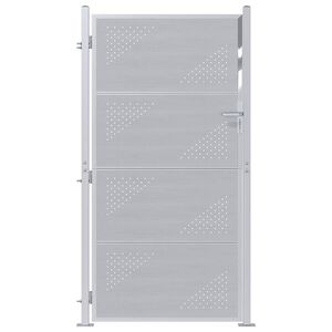 vidaXL Gartentor 85 x 174 cm Edelstahl Silber Abschlie&szlig;bar