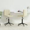 vidaXL Esszimmerst&uuml;hle 2 Stk. Drehbar Creme Samt