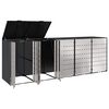 vidaXL Wagenm&uuml;llbeh&auml;lter f&uuml;r 5 Beh&auml;lter 340 x 77,5 x 115,5 cm Stahl