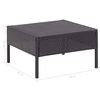 vidaXL 8-tlg. Garten-Lounge-Set mit Auflagen Poly Rattan Schwarz