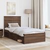 vidaXL Bettrahmen Braun Eichen-Optik 90 x 200 cm Massives Kiefernholz