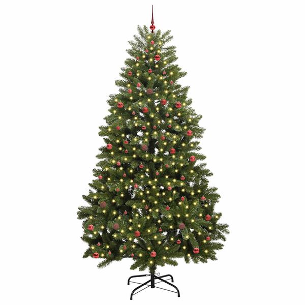 vidaXL K&uuml;nstlicher Weihnachtsbaum Gr&uuml;n 300 cm PVC und Metall