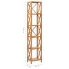 vidaXL Regal mit 6 B&ouml;den 40x30x205 cm Massivholz Eiche