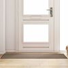 vidaXL Fu&szlig;matte Beige und Schwarz 60 x 180 cm Polypropylen und Vinyl