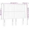 vidaXL Kopfteil mit Ohren Dunkelgrau 147x23x118/128 cm Samt
